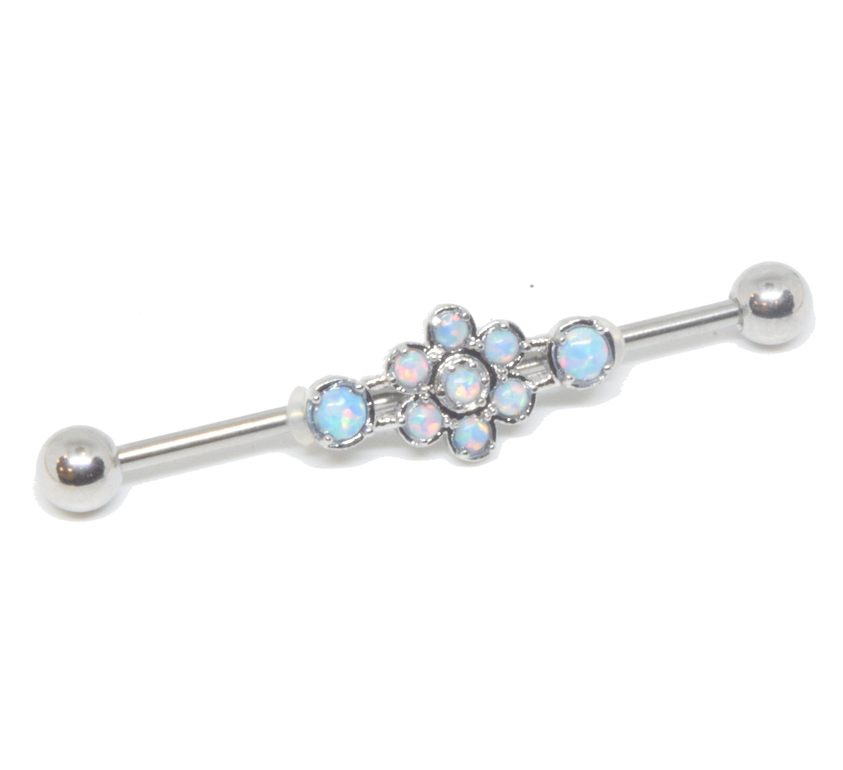 Flower Style Industrial Scaffold Bar Barbell Jewellery 36mm SCAFF04