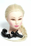 Blonde training head inc clamp - 22" mix of human and synthetic hair - beauty spot warehouse