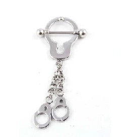 Surgical Steel Handcuff Nipple Shield Bar - beauty spot warehouse