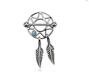DreamCatcher with Gem Surgical Steel Nipple Shield - beauty spot warehouse