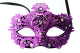 Purple or pink lace and gem mask - beauty spot warehouse