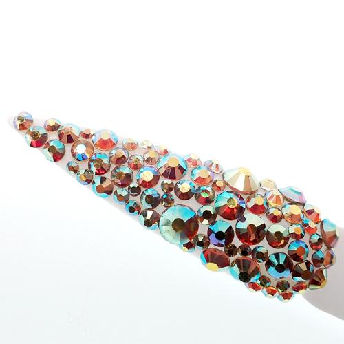 Amber Rainbow Genuine Italian Cristallo nail stones - beauty spot warehouse