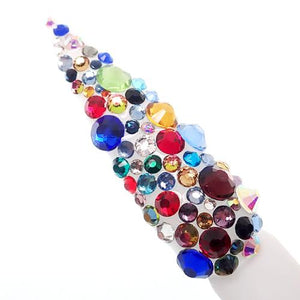 Multi Colour Genuine Italian Cristallo nail stones - beauty spot warehouse