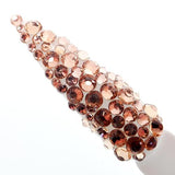 Peach crystal Colour Genuine Italian Cristallo nail stones - beauty spot warehouse