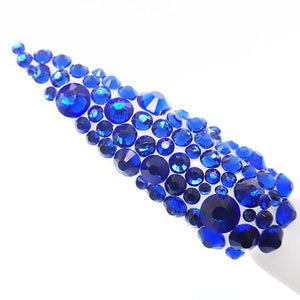 Bright Blue Genuine Italian Cristallo nail stones - beauty spot warehouse